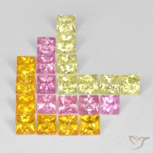 7.97ct Natural Multicolor Sapphire, Square, 2.9x2.8 mm