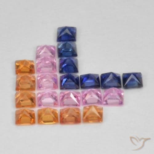 1.49ct Natural Multicolor Sapphire, Square, 2.1x2.1 mm