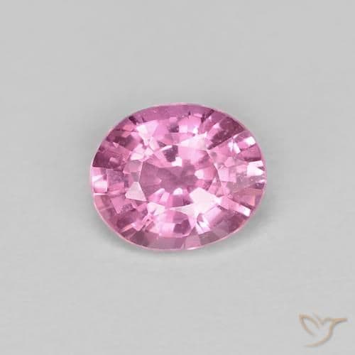 0.49ct Very Light Royal Purple Pink Sapphire, Oval Cut, 5.1x4.2 mm
