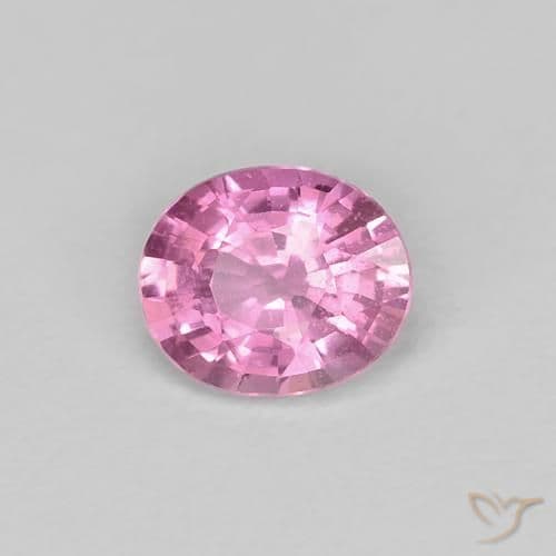 0.49ct Very Light Royal Purple Pink Sapphire, Oval Cut, 5.1x4.2 mm