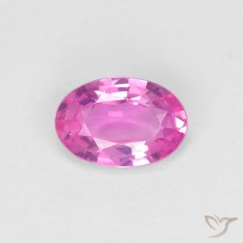 0.48ct Natural Intense Pink Sapphire, Oval Cut, 5.9x4 mm