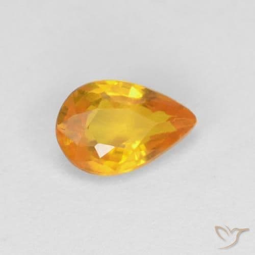 0.54ct Natural Gold Sapphire, Pear Shape, 6x4.1 mm