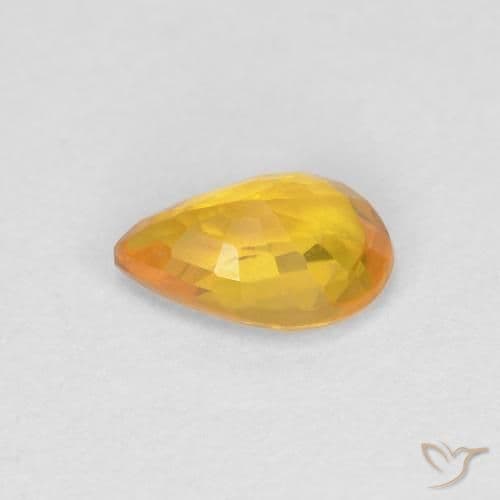 0.54ct Natural Gold Sapphire, Pear Shape, 6x4.1 mm