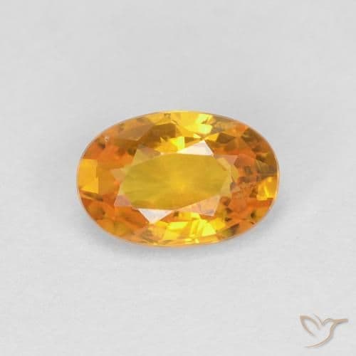 0.66ct Natural Gold Sapphire, Oval Cut, 6.2x4.1 mm