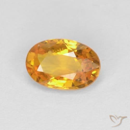 0.66ct Natural Gold Sapphire, Oval Cut, 6.2x4.1 mm
