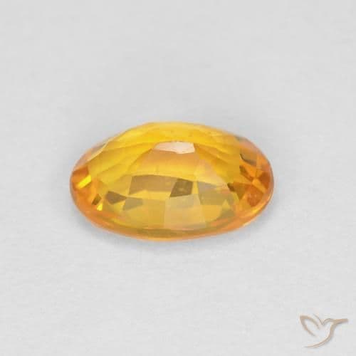 0.66ct Natural Gold Sapphire, Oval Cut, 6.2x4.1 mm