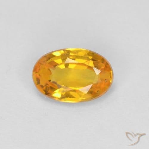 0.51ct Natural Golden Sapphire, Oval Cut, 5.8x3.9 mm