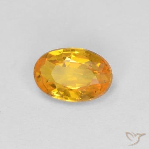 0.51ct Natural Golden Sapphire, Oval Cut, 5.8x3.9 mm
