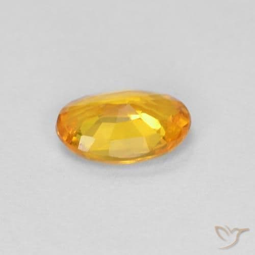 0.51ct Natural Golden Sapphire, Oval Cut, 5.8x3.9 mm