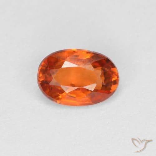 0.52ct Natural Reddish Orange Sapphire, Oval Cut, 5.6x3.9 mm