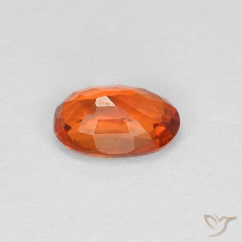 0.56ct Natural Reddish Orange Sapphire, Oval Cut, 5.7x4 mm