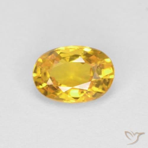 0.61ct Natural Golden Sapphire, Oval Cut, 5.8x4.1 mm