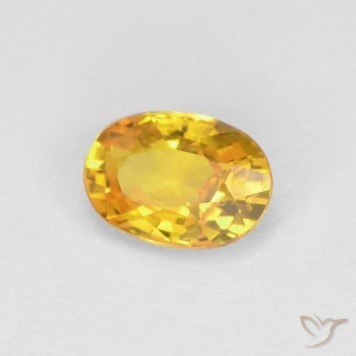0.61ct Natural Golden Sapphire, Oval Cut, 5.8x4.1 mm