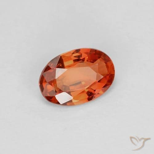 0.39ct Natural Reddish Orange Sapphire, Oval Cut, 5.7x3.9 mm