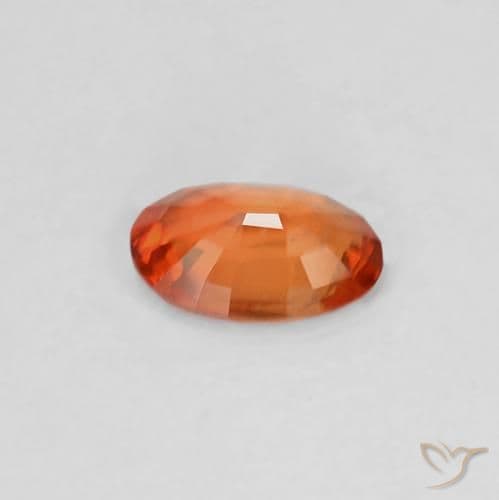 0.39ct Natural Reddish Orange Sapphire, Oval Cut, 5.7x3.9 mm