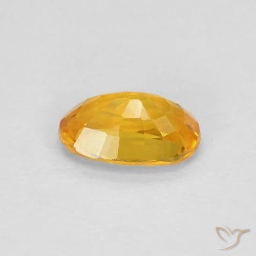 0.62ct Natural Orange-Gold Sapphire, Oval Cut, 6x4 mm