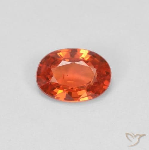 0.47ct Natural Reddish Orange Sapphire, Oval Cut, 5.6x4 mm