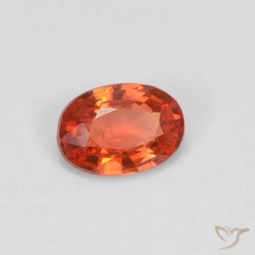 0.47ct Natural Reddish Orange Sapphire, Oval Cut, 5.6x4 mm