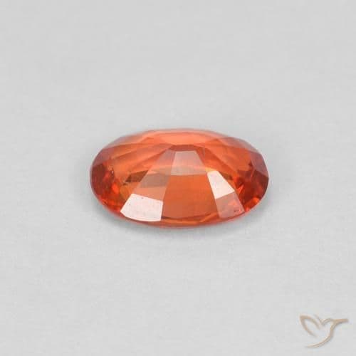 0.47ct Natural Reddish Orange Sapphire, Oval Cut, 5.6x4 mm