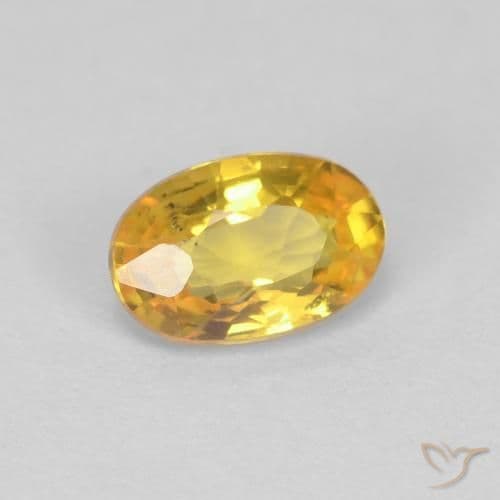 0.62ct Natural Golden Sapphire, Oval Cut, 6.1x4.1 mm