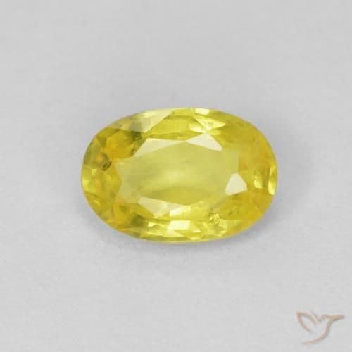 0.50ct Bumblebee Yellow Sapphire, Oval Cut, 5.7x3.9 mm