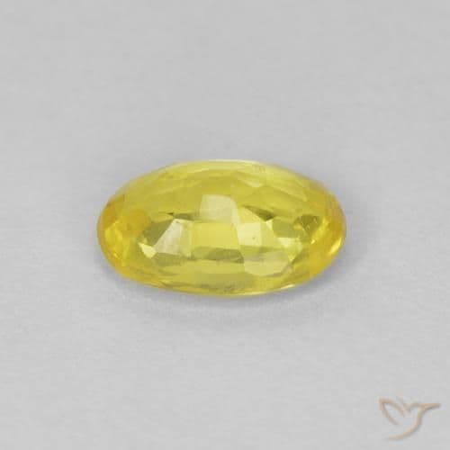 0.50ct Bumblebee Yellow Sapphire, Oval Cut, 5.7x3.9 mm