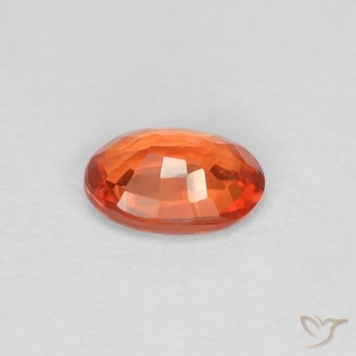 0.49ct Natural Fire Orange Sapphire, Oval Cut, 5.6x4 mm