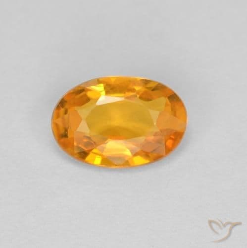 0.52ct Natural Medium Orange Sapphire, Oval Cut, 6.1x4.1 mm