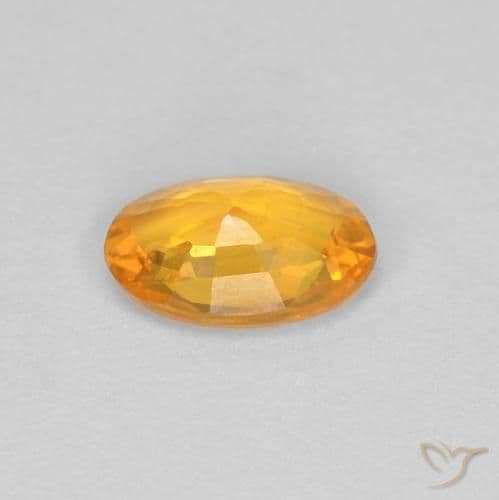 0.52ct Natural Medium Orange Sapphire, Oval Cut, 6.1x4.1 mm