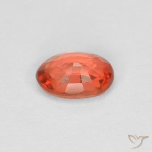 0.58ct Natural Reddish Orange Sapphire, Oval Cut, 5.7x4 mm