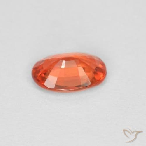 0.44ct Natural Reddish Orange Sapphire, Oval Cut, 5.7x3.8 mm