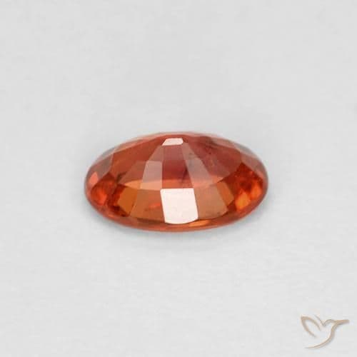 0.58ct Natural Medium Orange Sapphire, Oval Cut, 6x4 mm