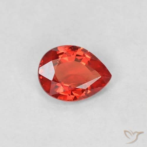 0.36ct Natural Intense Red Sapphire, Pear Shape, 5.2x4 mm