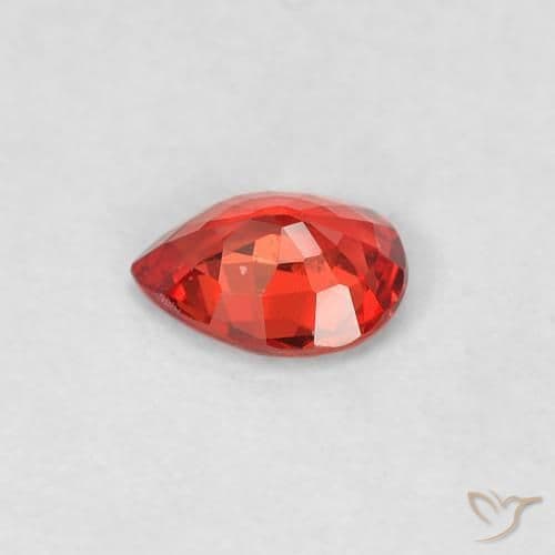 0.36ct Natural Intense Red Sapphire, Pear Shape, 5.2x4 mm