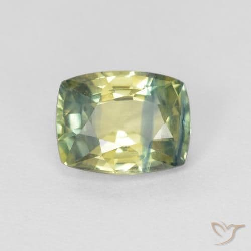 1.06ct Natural Multicolor Sapphire, Cushion Cut, 6.1x4.8 mm