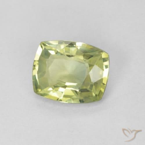 0.79ct Light Forest Green Sapphire, Cushion Cut, 6.1x4.8 mm
