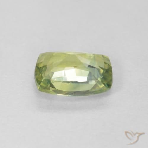 0.79ct Light Forest Green Sapphire, Cushion Cut, 6.1x4.8 mm