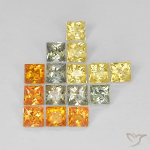 2.01ct Natural Multicolor Sapphire, Square, 2.7x2.7 mm