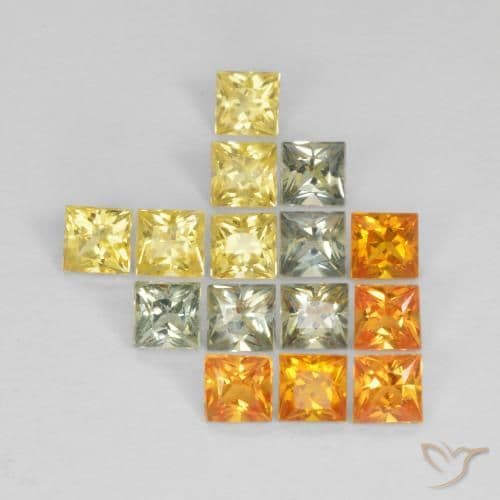 2.01ct Natural Multicolor Sapphire, Square, 2.7x2.7 mm