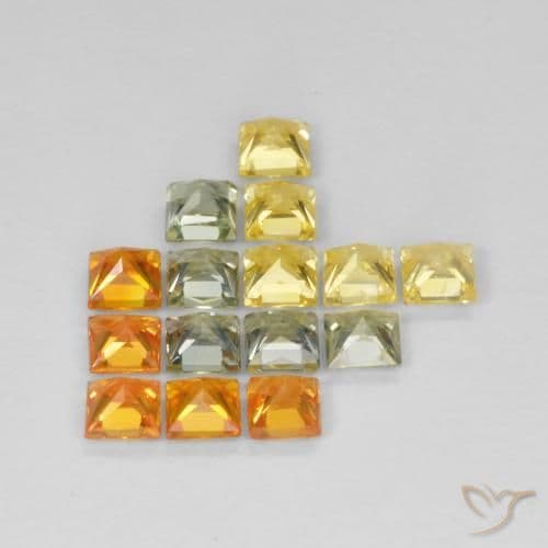 2.01ct Natural Multicolor Sapphire, Square, 2.7x2.7 mm