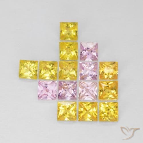 1.88ct Natural Multicolor Sapphire, Square, 2.6x2.6 mm