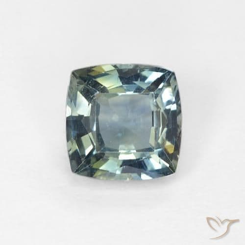 0.94ct Natural Multicolor Sapphire, Cushion Cut, 5x5 mm