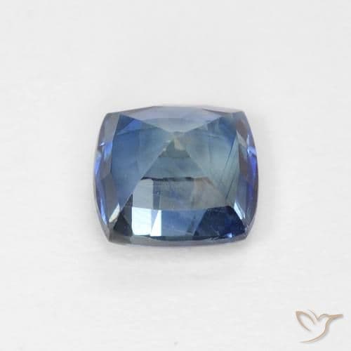 0.89ct Natural Teal Sapphire, Cushion Cut, 5.3x5.2 mm