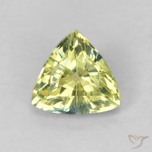0.46ct Natural Medium Green Sapphire, Trillion, 4.5x4.4 mm