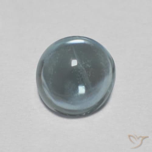 0.51ct Greyish Blue Green Sapphire, Round Cut, 4.37 mm