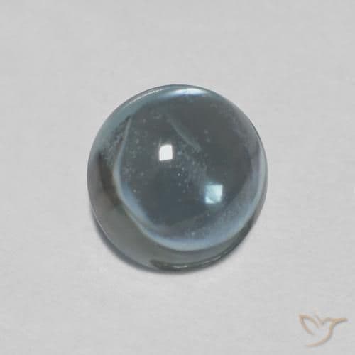 0.51ct Greyish Blue Green Sapphire, Round Cut, 4.37 mm