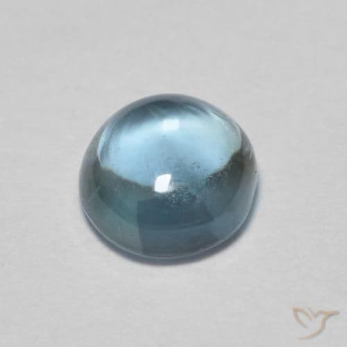 0.51ct Greyish Blue Green Sapphire, Round Cut, 4.37 mm