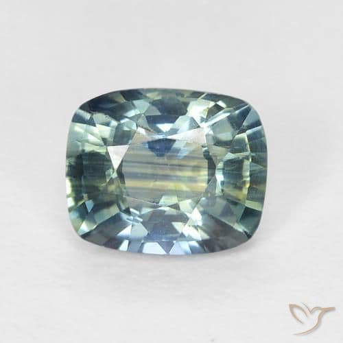 0.78ct Natural Multicolor Sapphire, Cushion Cut, 5.7x4.7 mm