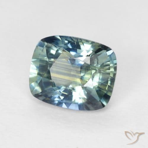 0.78ct Natural Multicolor Sapphire, Cushion Cut, 5.7x4.7 mm