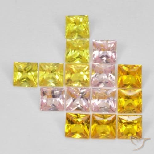 7.97ct Natural Multicolor Sapphire, Square, 2.9x2.8 mm